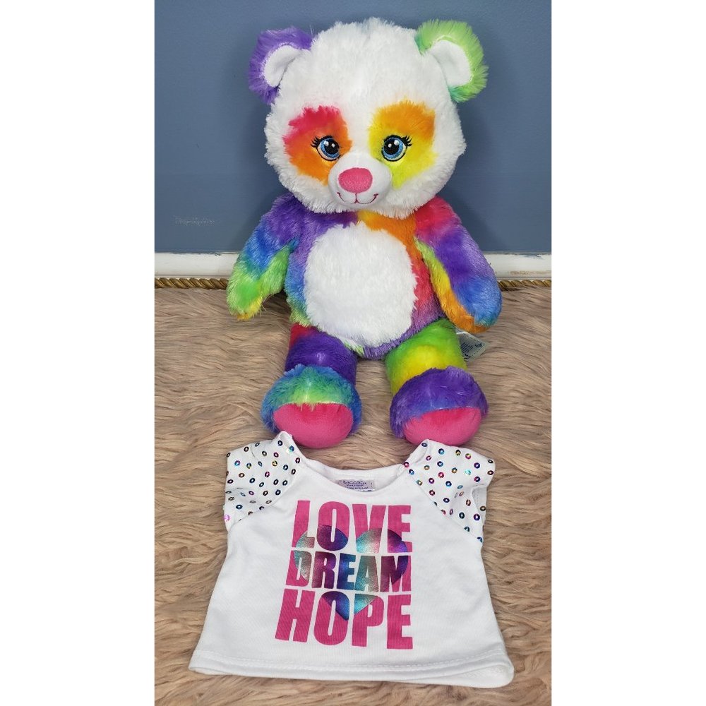 BUILD-A-BEAR RAINBOW TIE DYE PANDA